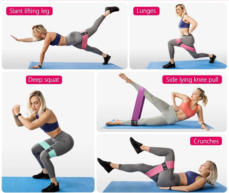 Examples of lower-body movements with a fabric loop
